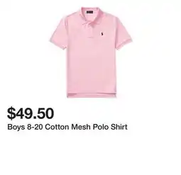 Belk Boys 8-20 Cotton Mesh Polo Shirt offer