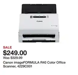 Office Depot Canon imageFORMULA R40 Color Office Scanner, 4229C001 offer