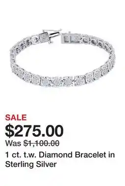 Belk 1 ct. t.w. Diamond Bracelet in Sterling Silver offer