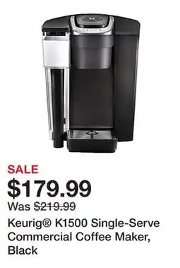 Office Depot Keurig K1500 Single-Serve Commercial Coffee Maker, Black offer