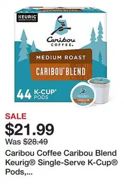 Office Depot Caribou Coffee Caribou Blend Keurig Single-Serve K-Cup Pods, Medium Roast, Case of 44 K-Cup Pods offer