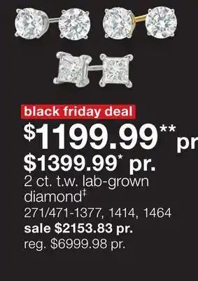 JC Penney 2 ct. t.w. lab-grown diamond‡ offer