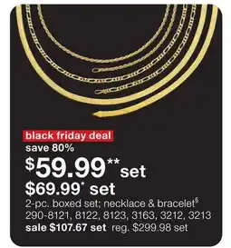 JC Penney 2-Pc. Boxed Set Necklace & bracelet offer