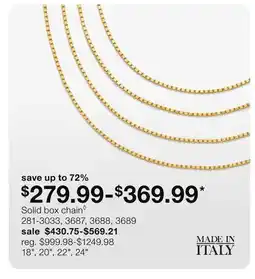 JC Penney Solid box chain◊ offer