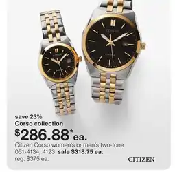 JC Penney Citizen Corso women's or men's two-tone offer