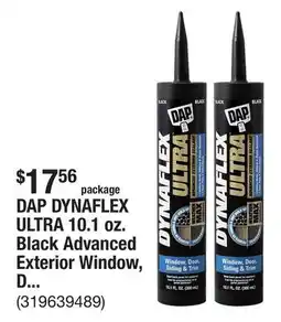 The Home Depot DAP DYNAFLEX ULTRA 10.1 oz. Black Advanced Exterior Window, Door and Siding Sealant (2-Pack) offer