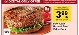 ACME 80% Lean Ground Beef Value Pack offer