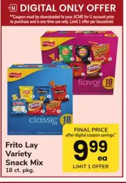 ACME Frito Lay Variety Snack Mix offer