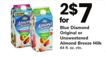 ACME Blue Diamond Original or Unsweetened Almond Breeze Milk offer