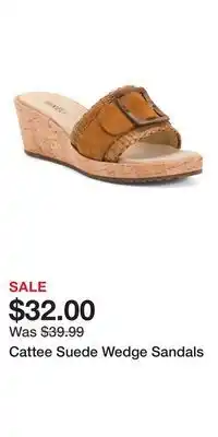 TJ Maxx Cattee Suede Wedge Sandals offer