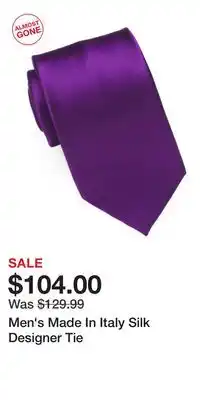 TJ Maxx Men's Made In Italy Silk Designer Tie offer