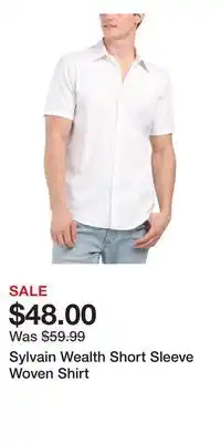TJ Maxx Sylvain Wealth Short Sleeve Woven Shirt offer