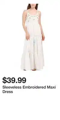 TJ Maxx Sleeveless Embroidered Maxi Dress offer