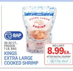 Kings Food Markets KINGS EXTRA LARGE COOKED SHRIMP offer