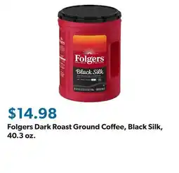 Sam's Club Folgers Dark Roast Ground Coffee, Black Silk, 40.3 oz offer
