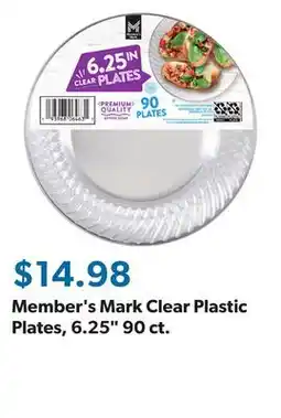 Sam's Club Member's Mark Clear Plastic Plates, 6.25 90 ct offer