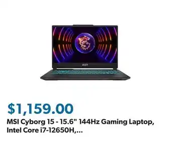 Sam's Club MSI Cyborg 15 - 15.6 144Hz Gaming Laptop, Intel Core i7-12650H, 16GB DDR5, 1TB NVME SSD, Windows 11 offer
