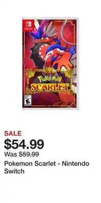 Game Stop Pokemon Scarlet - Nintendo Switch offer
