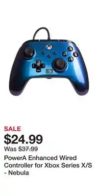 Game Stop PowerA Enhanced Wired Controller for Xbox Series X/S - Nebula offer
