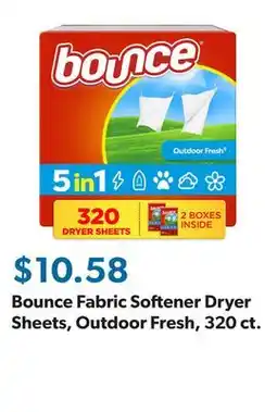 Sam's Club Bounce Fabric Softener Dryer Sheets, Outdoor Fresh, 320 ct offer