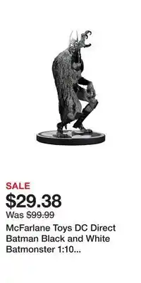 Game Stop McFarlane Toys DC Direct Batman Black and White Batmonster 1:10 Scale Statue Limited Edition offer