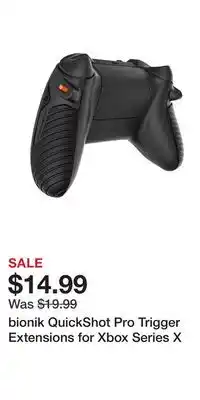 Game Stop bionik QuickShot Pro Trigger Extensions for Xbox Series X offer