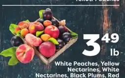 Weis Markets White Peaches, Yellow Nectarines, White Nectarines, Black Plums, Red offer