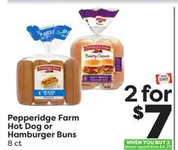 Weis Markets Pepperidge Farm Hot Dog or Hamburger Buns offer