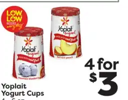 Weis Markets Yoplait Yogurt Cups offer