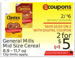 Weis Markets General Mills Mid Size Cereal offer