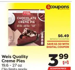 Weis Markets Weis Quality Creme Pies offer