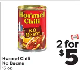 Weis Markets Hormel Chili No Beans offer