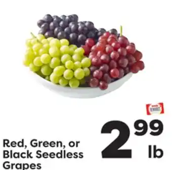 Weis Markets Red, Green, or Black Seedless Grapes offer