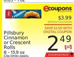 Weis Markets Pillsbury Cinnamon or Crescent Rolls offer