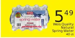 Weis Markets Weis Quality Natural Spring Water offer