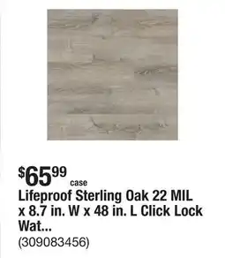 The Home Depot Lifeproof Sterling Oak 22 MIL x 8.7 in. W x 48 in. L Click Lock Waterproof Luxury Vinyl Plank Flooring (20.1 sqft/case) offer