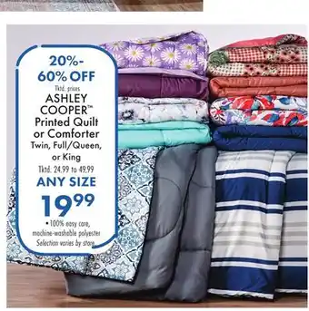 Boscov's ASHLEY COOPER Printed Quilt or Comforter offer