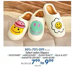 Boscov's Select Ladies Slippers offer