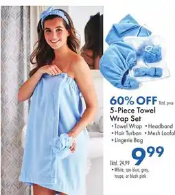 Boscov's 5-Piece Towel Wrap Set offer