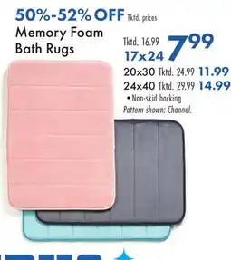 Boscov's Memory Foam Bath Rugs offer