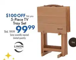 Boscov's 5-Piece TV Tray Set offer