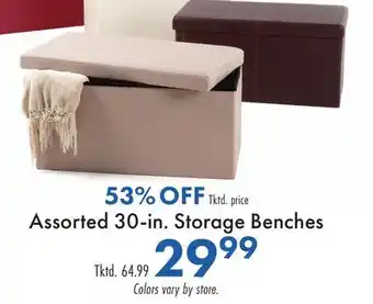 Boscov's Assorted 30-in. Storage Benches offer