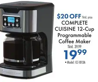 Boscov's COMPLETE CUISINE 12-Cup Programmable Coffee Maker offer