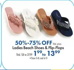 Boscov's Ladies Beach Shoes & Flip-Flops offer