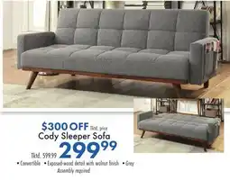 Boscov's Cody Sleeper Sofa offer