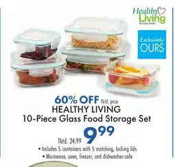 Boscov's HEALTHY LIVING 10-Piece Glass Food Storage Set offer