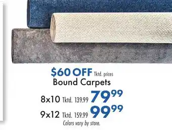 Boscov's Bound Carpets offer