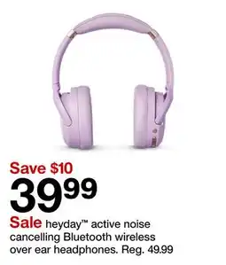 Target heyday active noise cancelling Bluetooth wireless over ear headphones offer