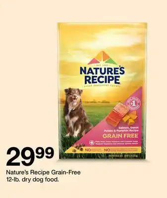 Target Nature's Recipe Grain-Free 12-lb. dry dog food offer