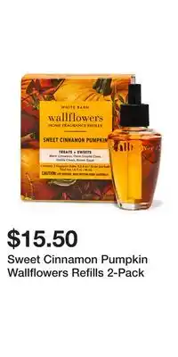 Bath & Body Works Sweet Cinnamon Pumpkin Wallflowers Refills 2-Pack offer
